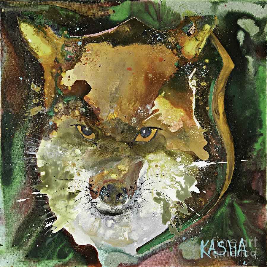 Fox.eee Painting by Kasha Ritter