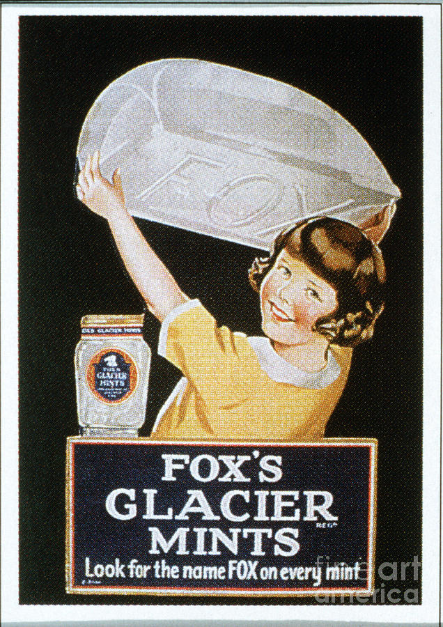 FoxÕs Glacier Mints 1920s Uk Sweets Drawing by The Advertising Archives ...