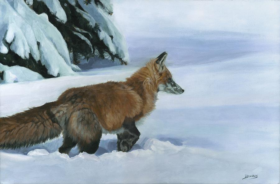 Foxy Painting by Karen Bockus - Fine Art America