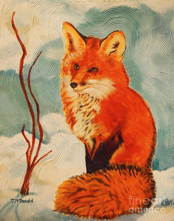Nature Painting - Foxy Presence by Janet McDonald