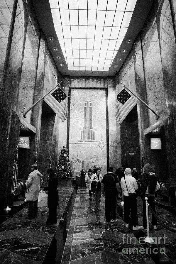Winter Photograph - Foyer Of The Empire State Building New York City by Joe Fox