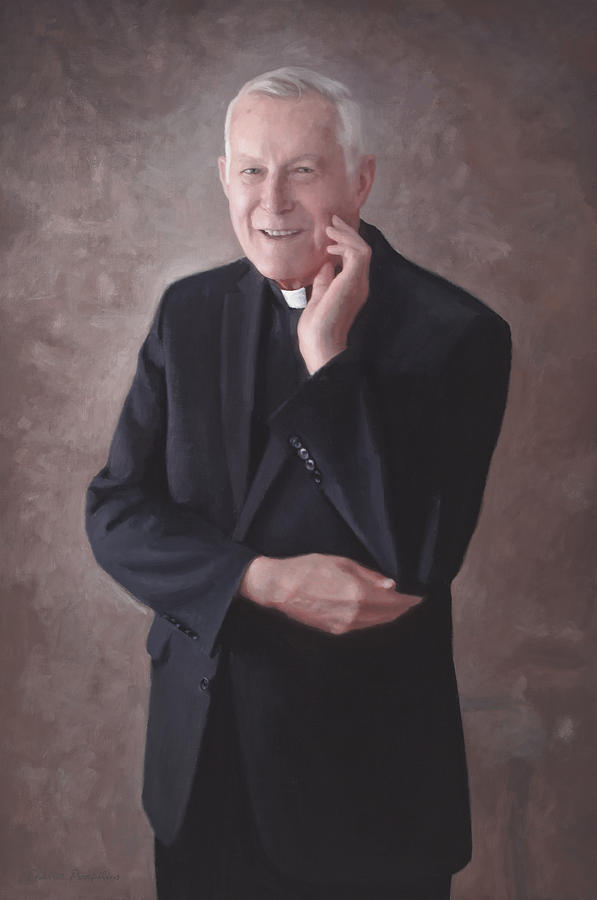 Portrait Painting - Fr. Ed Prus by Charles Pompilius