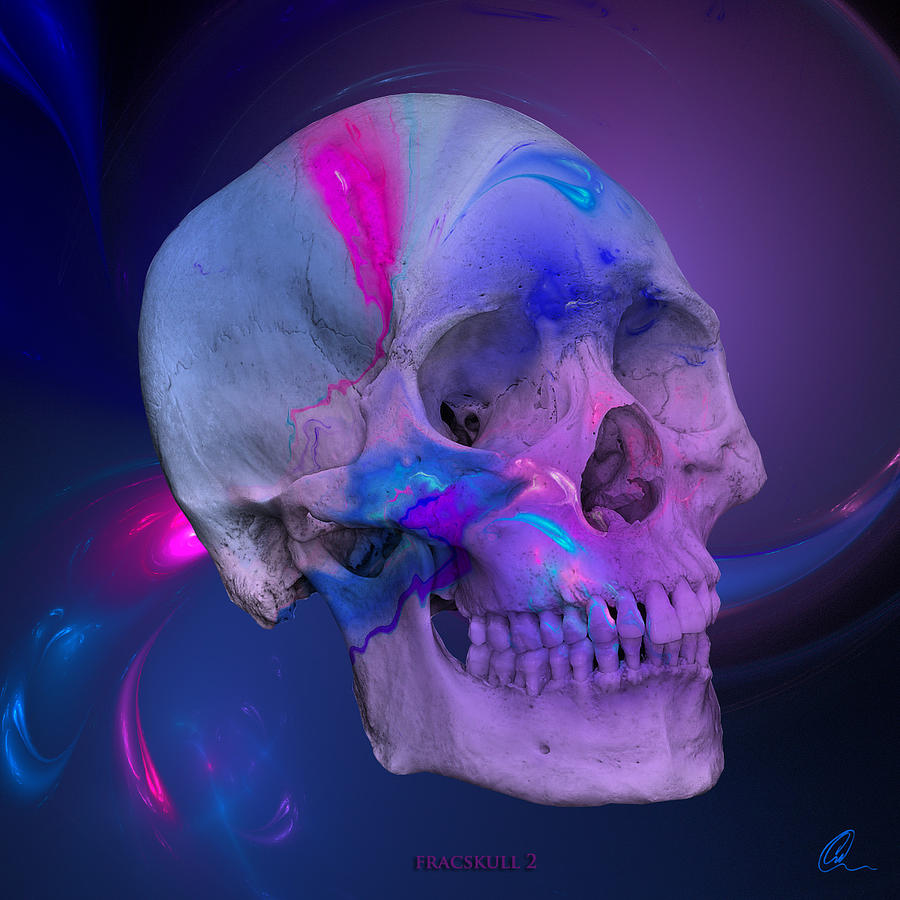 Fracskull 2 Digital Art by Chris Thomas