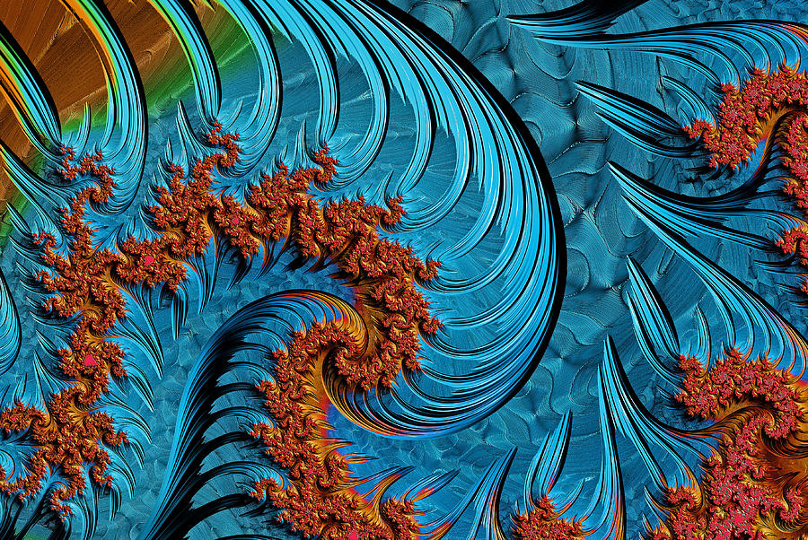 Fractal Art - The Big Wave Digital Art by HH Photography of Florida