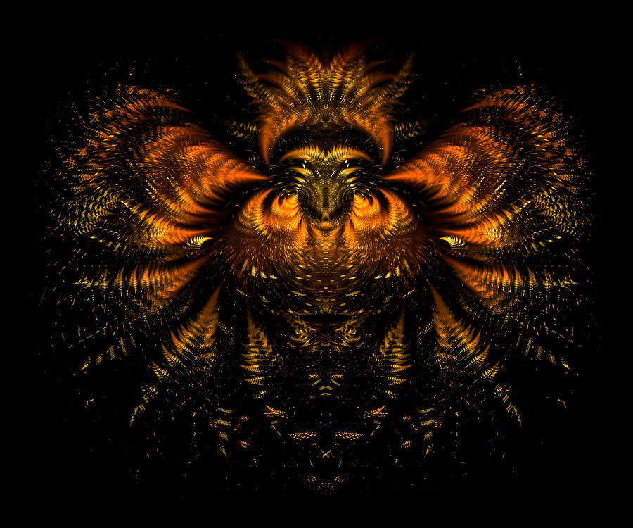 Fractal Avian god Digital Art by Timothy Johnson