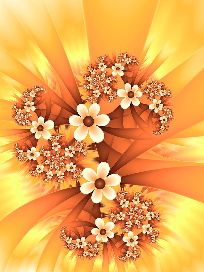 Fractal Beautiful Flower Bouquet Digital Art by Gabiw Art