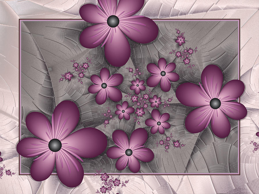 Fractal Beautiful Flowers Digital Art by Gabiw Art