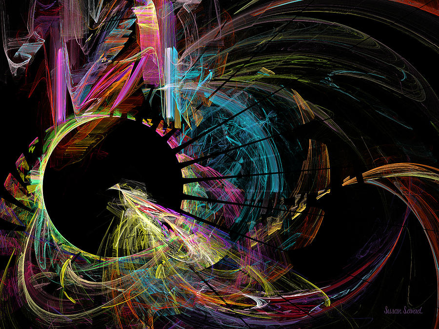 Fractal - Black Hole Digital Art by Susan Savad