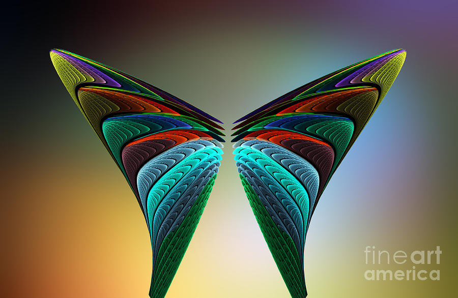 Fractal Butterfly Digital Art by Klara Acel