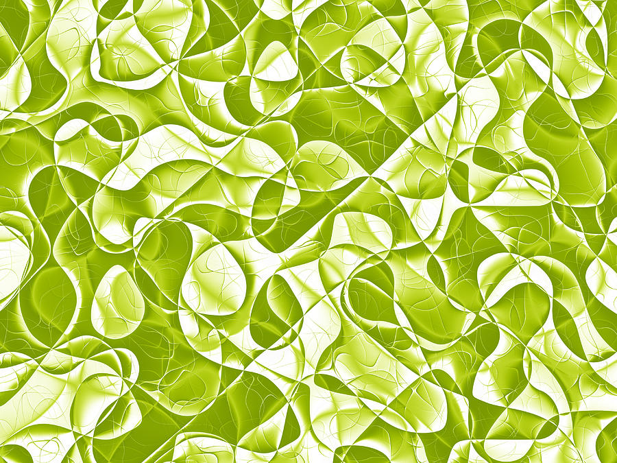 Fractal Chaotic Green Digital Art by Gabiw Art