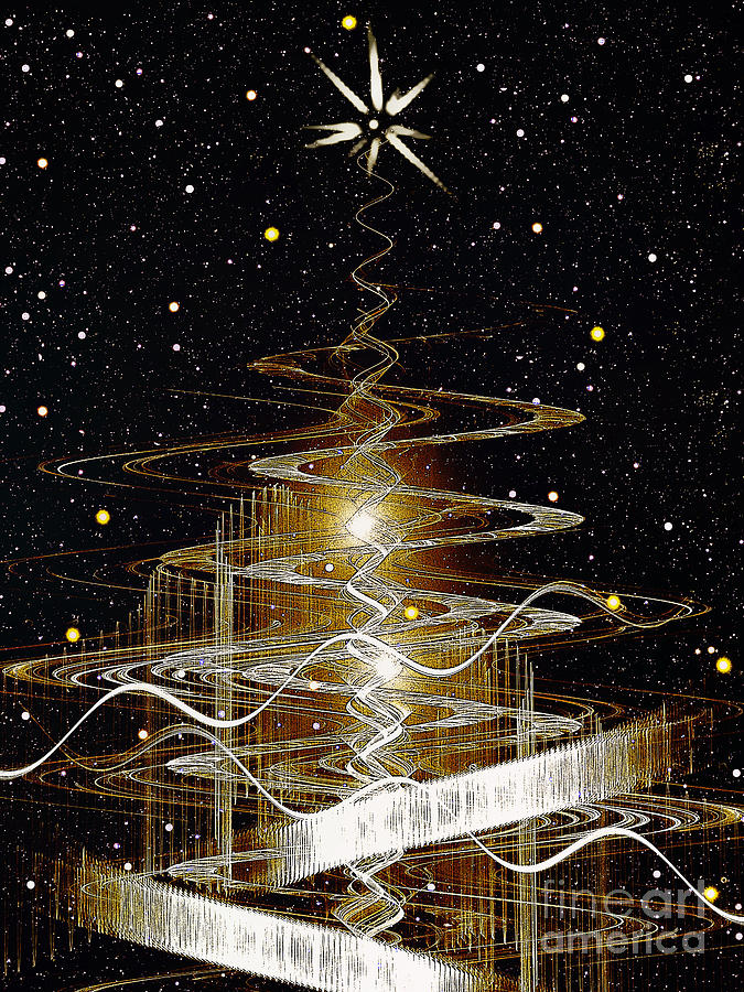 Fractal Christmas Tree Digital Art by Klara Acel