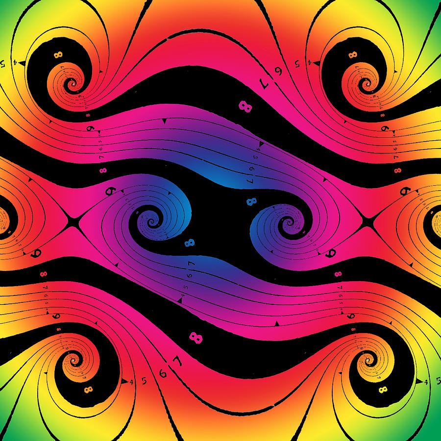 Fractal Color Spiral I Digital Art