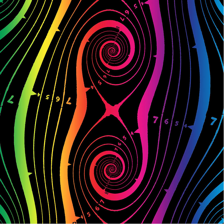 Fractal Color Spiral II Digital Art