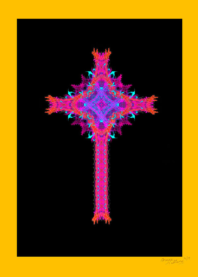 Fractal Cross Painting by Bruce Nutting