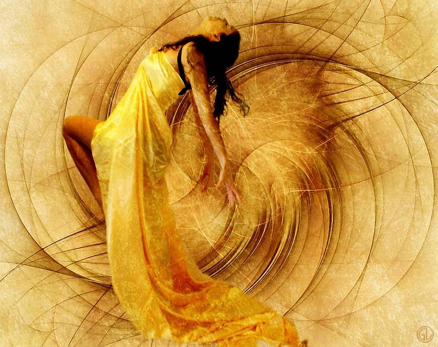 Girl Digital Art - Fractal dance of joy by Gun Legler
