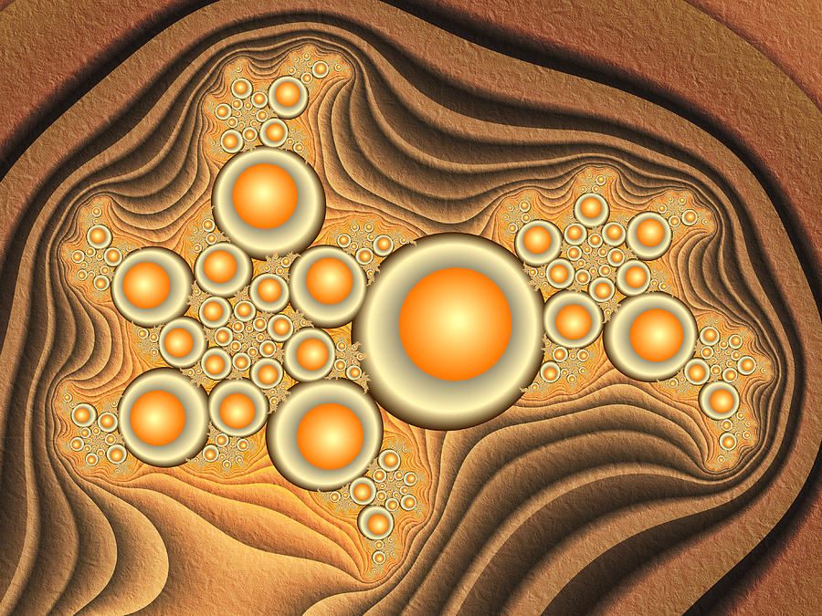 Fractal Eggs In The Depth Digital Art by Gabiw Art