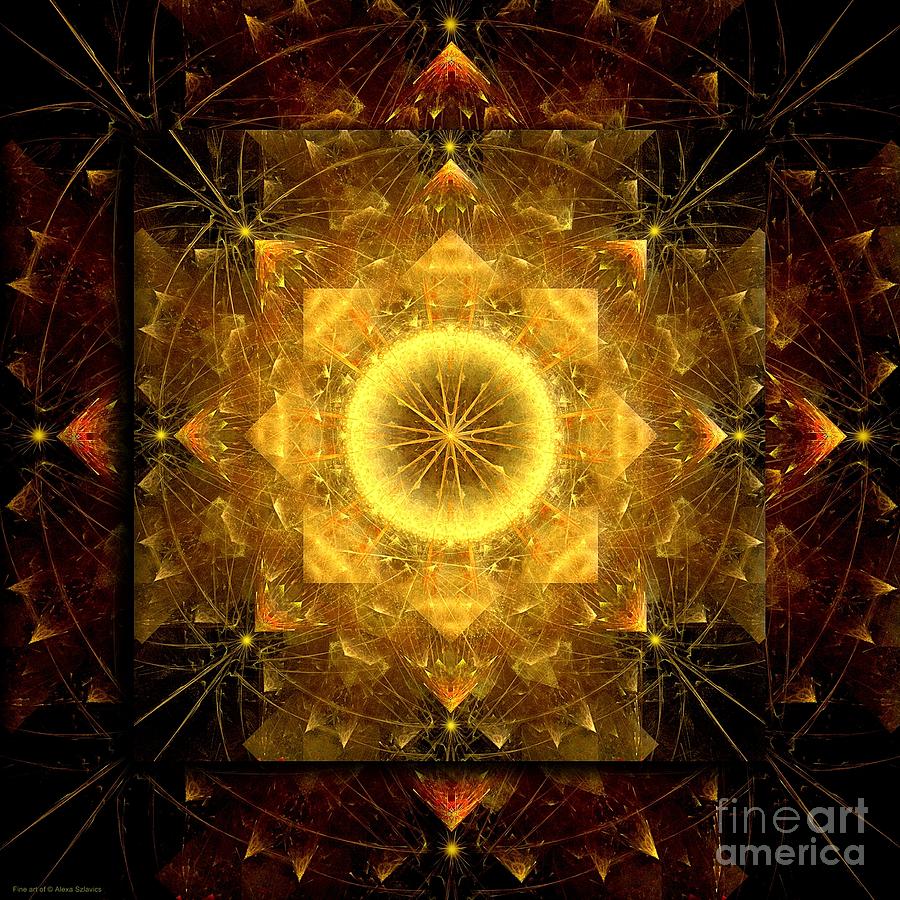Fractal Energy Mandala of the year 2015 Digital Art by Alexa Szlavics