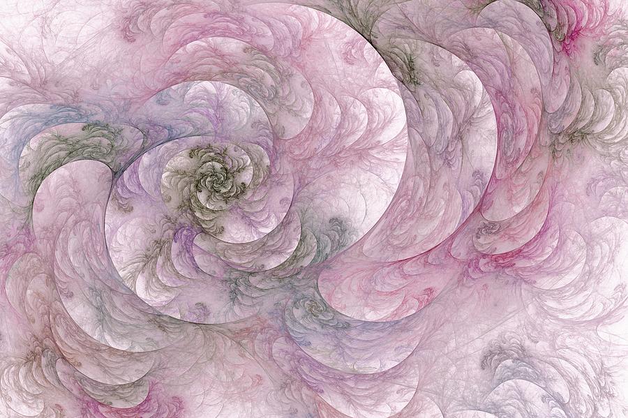 Fractal Floral Filigree Rose Digital Art by Doug Morgan
