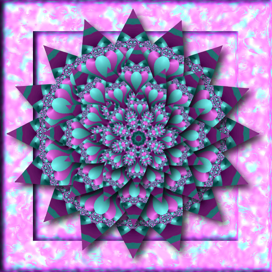 Fractal Flower 3D Kaleidoscope Digital Art by Charmaine Zoe