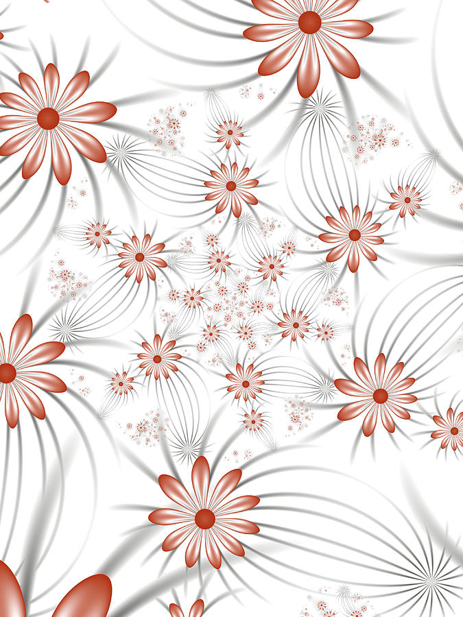 Fractal Flowers Dance Digital Art by Gabiw Art