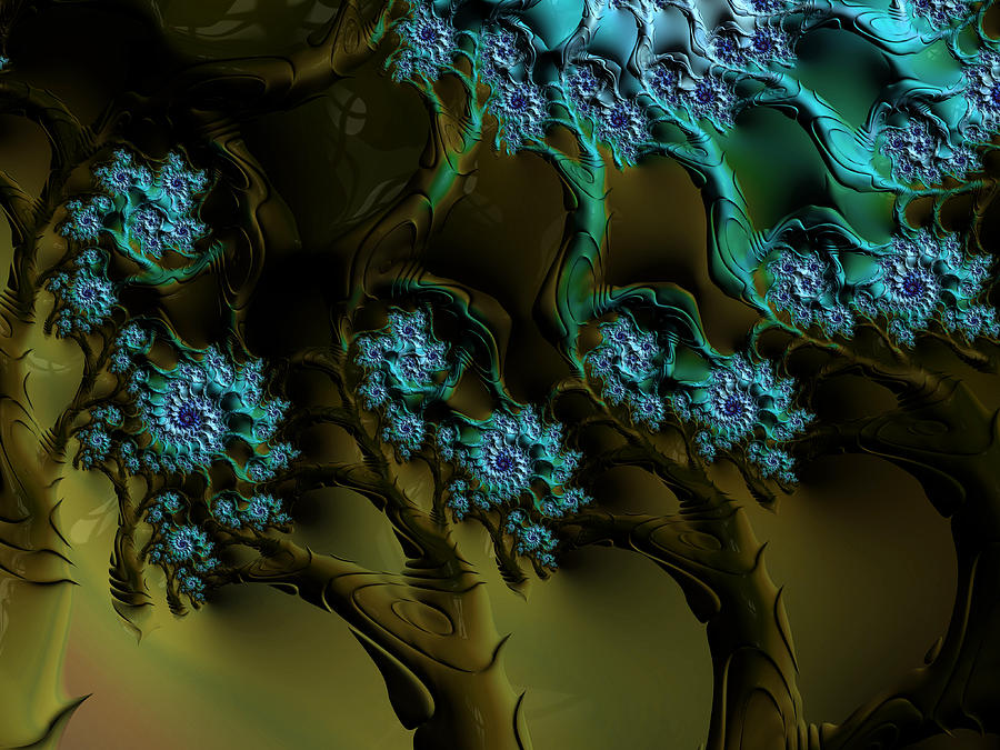 Abstract Digital Art - Fractal Forest by Gary Blackman