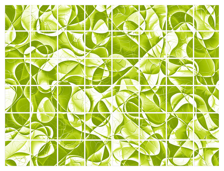 Fractal Framed Chaotic Green Digital Art by Gabiw Art