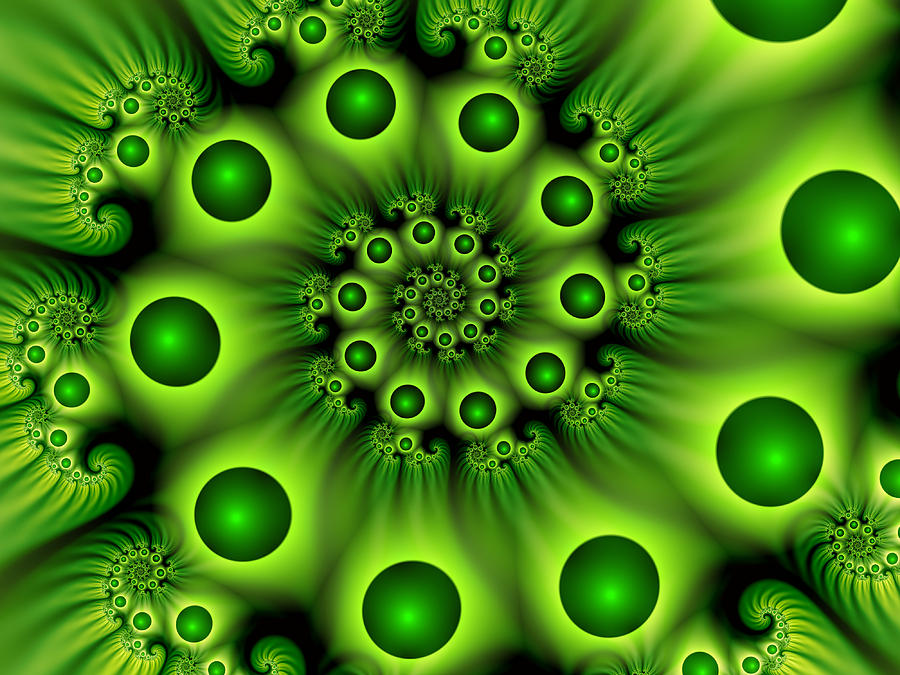 Fractal Green Digital Art by Gabiw Art