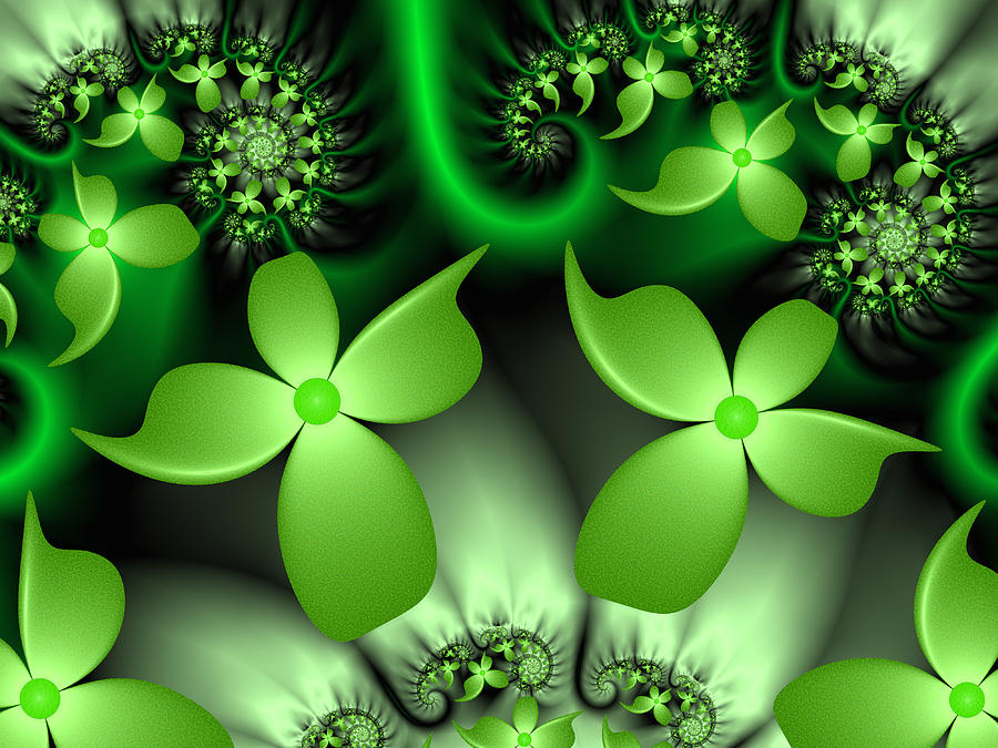 Fractal Green Harmony Digital Art By Gabiw Art Fine Art America