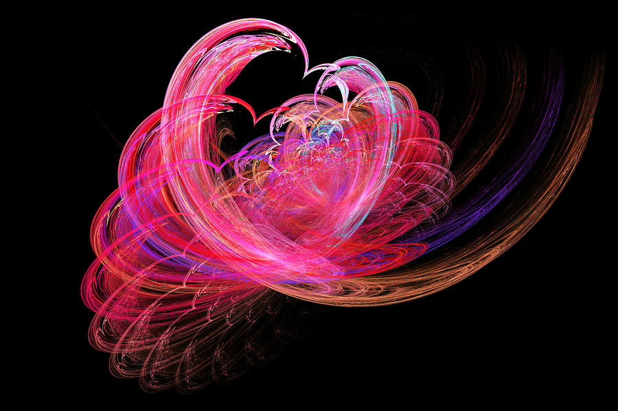 Fractal - Heart - Lets be friends Digital Art by Mike Savad