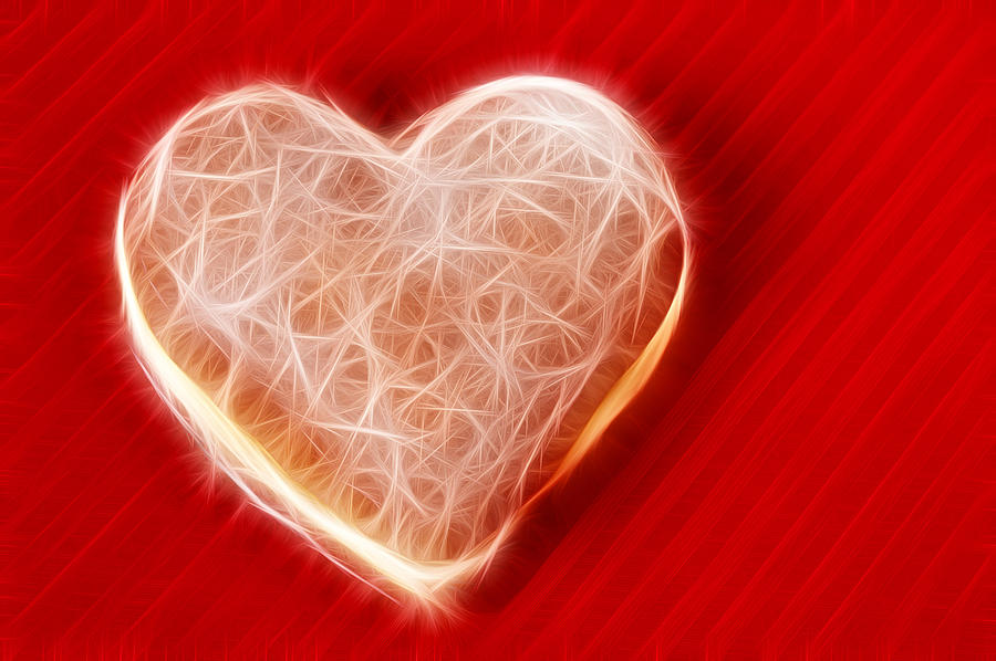 Fractal heart-shaped cruller Digital Art by Matthias Hauser
