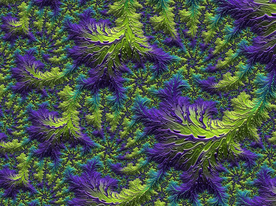 Fractal Jewels Series - Rain Forest Canopy Digital Art by Susan Maxwell Schmidt