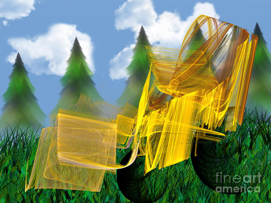 Fractal Lawn Tractor Digital Art by Andee Design - Pixels