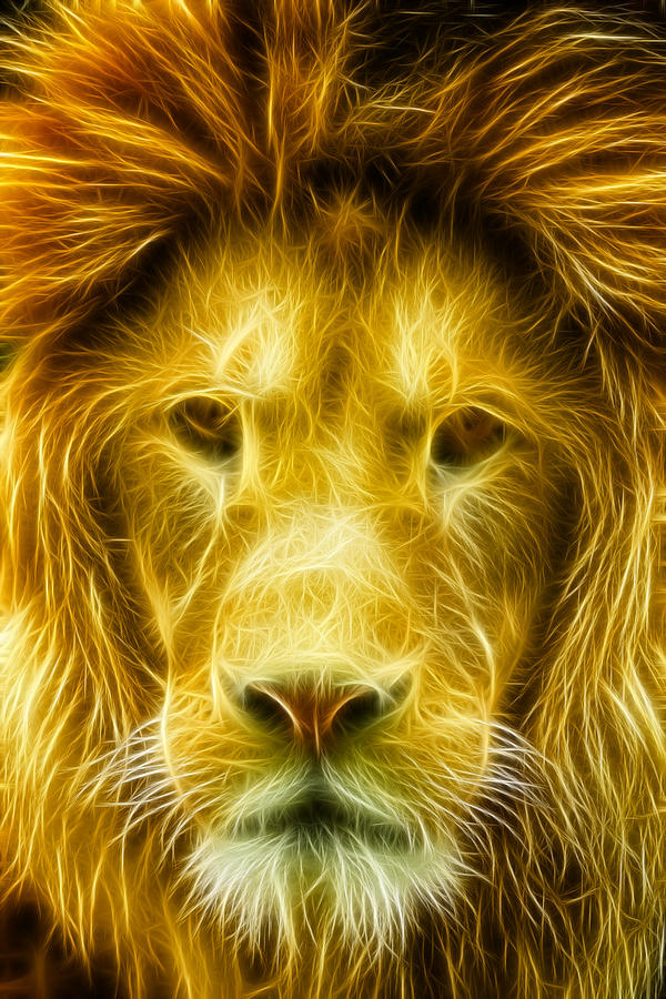 Fractal Lion Painting by Jaroslav Frank - Fine Art America