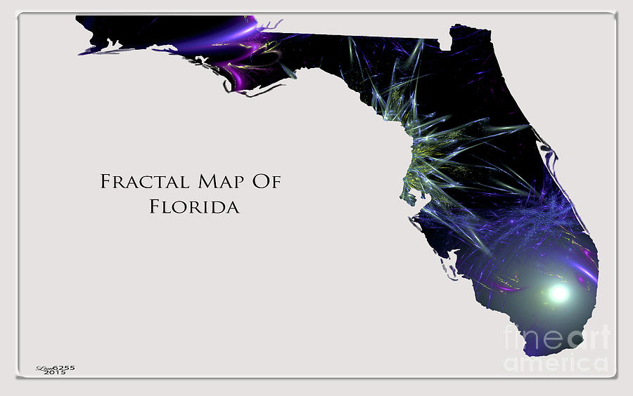 Fractal Map Of Florida Digital Art by Melissa Messick