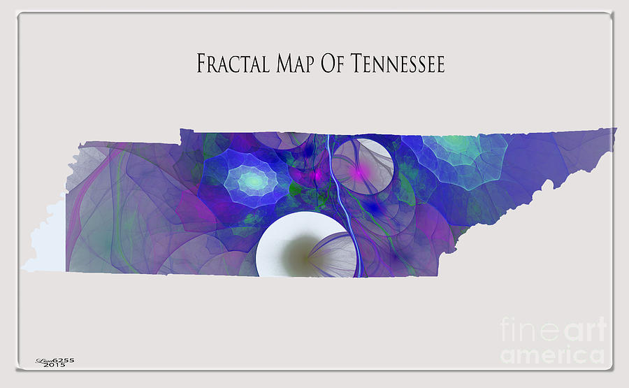 Fractal Map Of Tennessee Digital Art by Melissa Messick