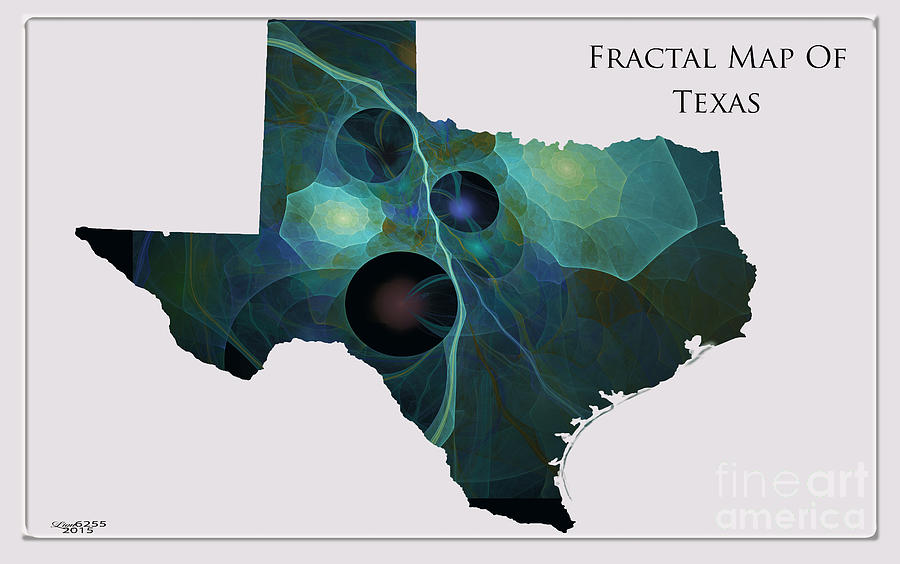 Fractal Map Of Texas Digital Art by Melissa Messick