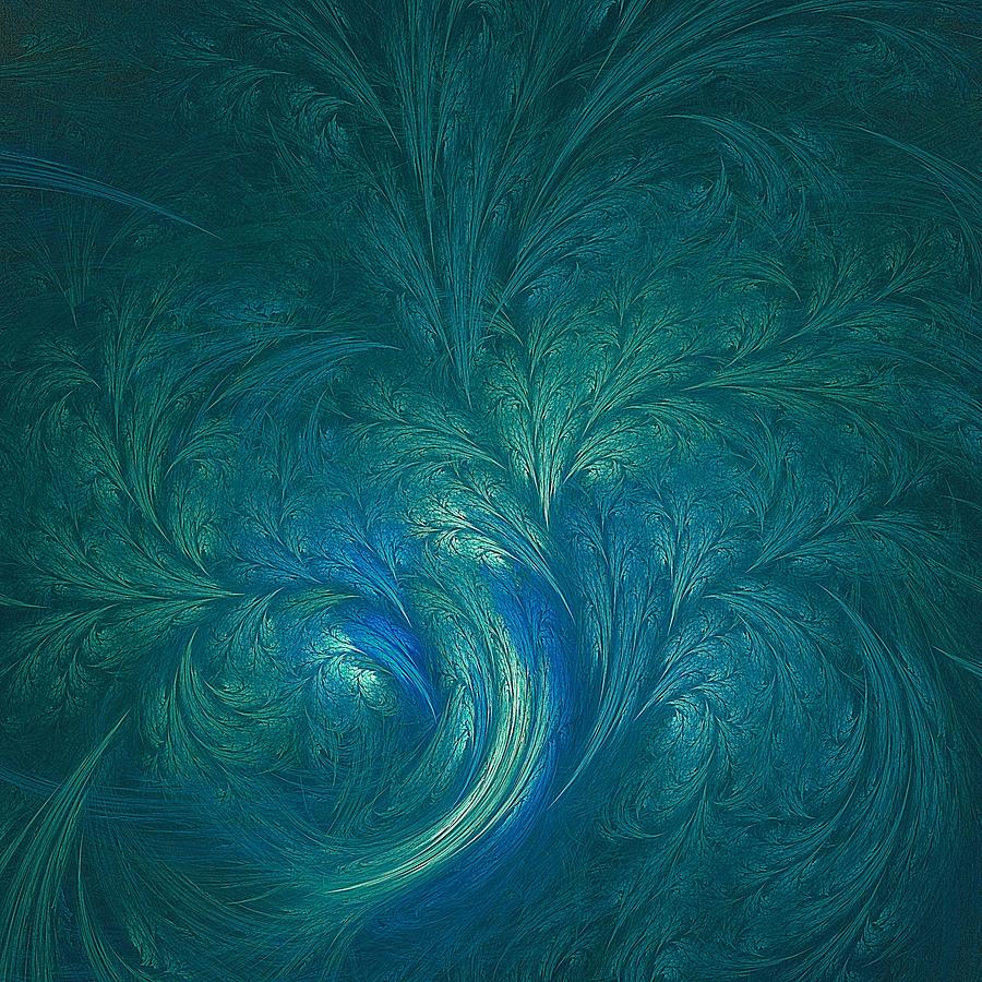 Pattern Digital Art - Fractal Marine Blue by Doug Morgan