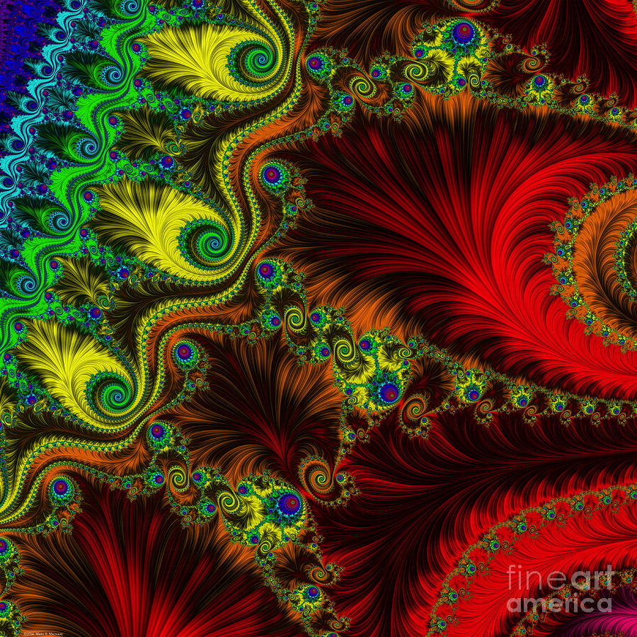 Fractal - My Mothers Dress Digital Art by Mary Machare