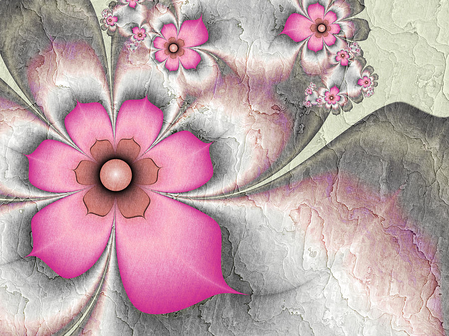 Fractal Nostalgic Flowers 2 Digital Art by Gabiw Art