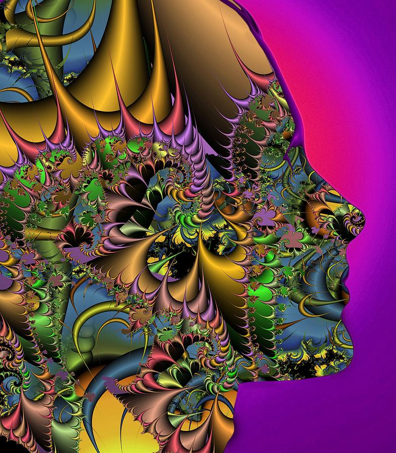 Fractal Pattern And Human Face Photograph by Science Photo Library