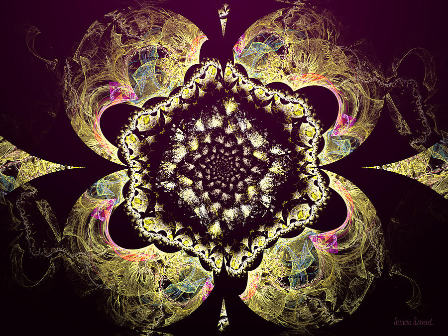 Fractal - Persian Floral Motif Digital Art by Susan Savad