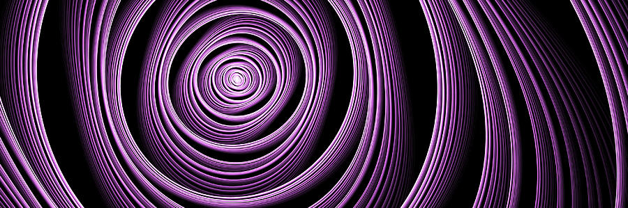 Fractal Purple Swirl Digital Art by Gabiw Art