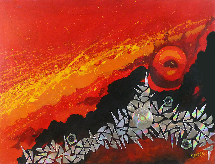 Susco Painting - Fractal Sunrise by Jack Hanzer Susco