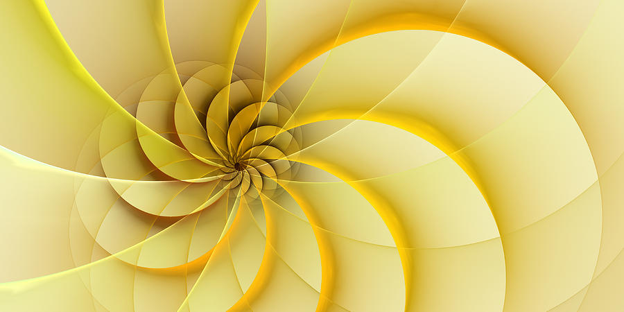 Fractal Yellow Beauty Digital Art by Gabiw Art