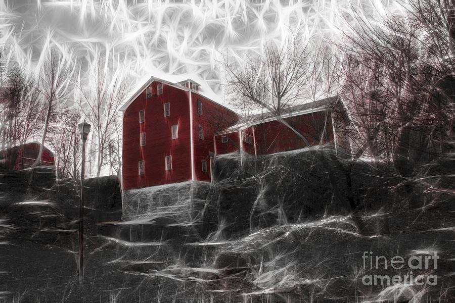 Fractalius Old Red Mill Photograph by Jim Lepard