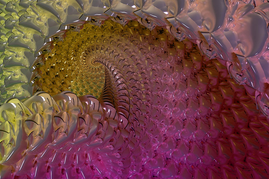 Fractalized Cube Digital Art by Matthew Lindley