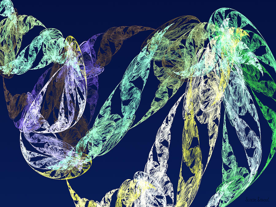Abstract Digital Art - Fractals - Sea Serpent by Susan Savad