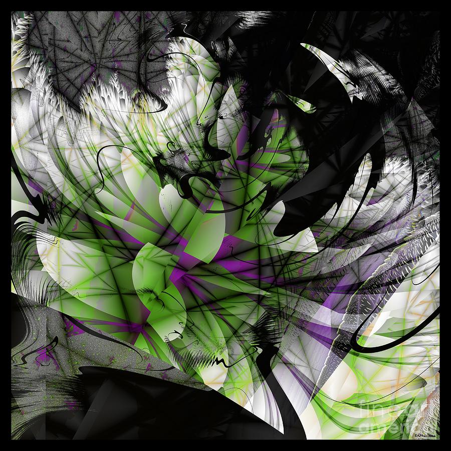 Abstract Digital Art - Fractured Bloom  by Elizabeth McTaggart