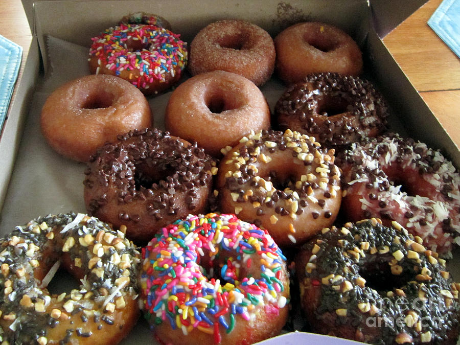 Donut Photograph - Fractured Prune Donuts by Vadim Levin
