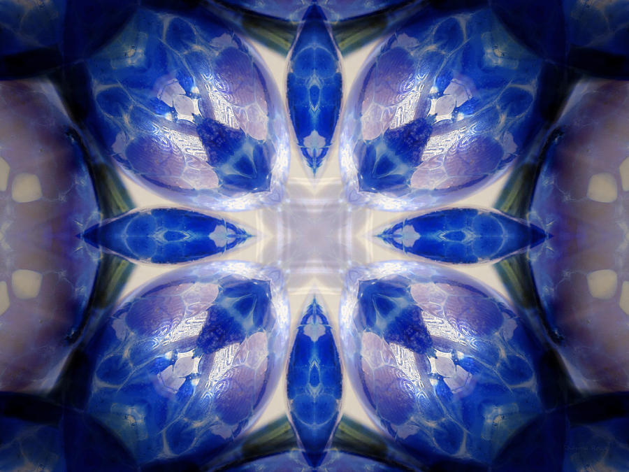 Blue Glass Kaleidoscope Photograph by Shawna Rowe